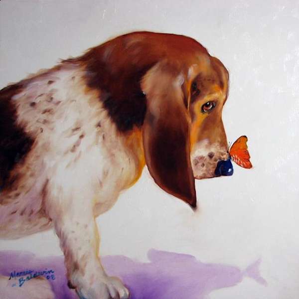 Basset & Butterfly by Marcia Baldwin, Image 2.