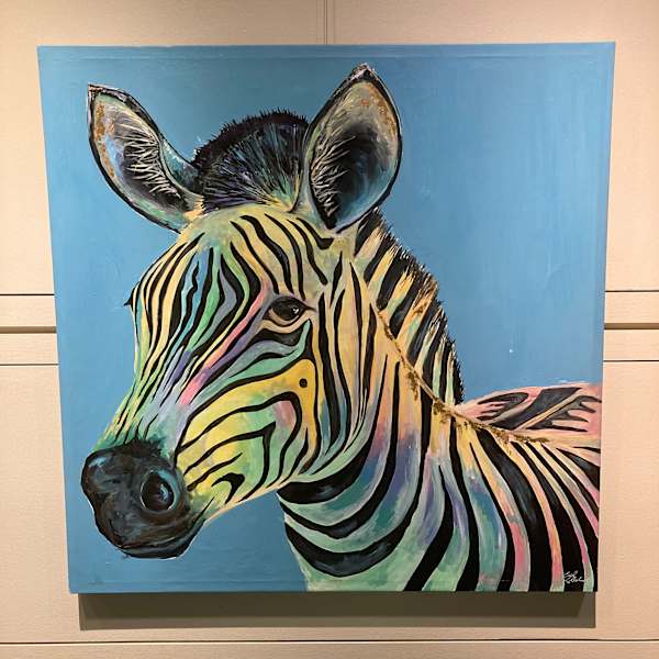 Rainbow Zebra by Erica Richard, Image 1.