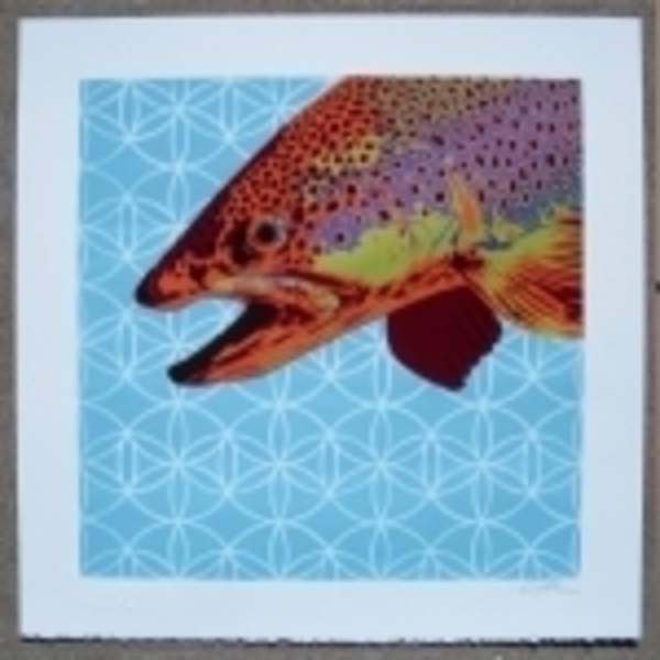 Colorado Animal Triptych, Saw Whet Owl, Cutthroat Trout, Pronghorn Antelope by Ian K. Millard, Image 1.