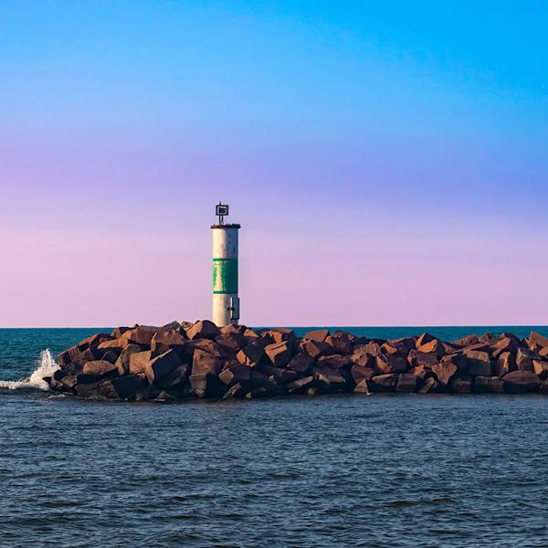 Portage Lighthouse Sunset by Rodney Buxton, Image 1.