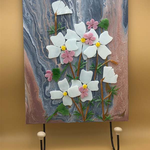 Hooked Primrose and Geraniums by Tanya Horacek, Image 1.