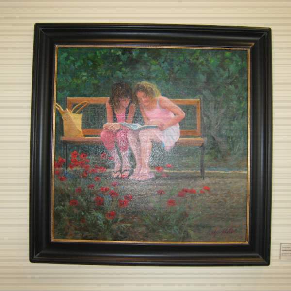 Reading in the Garden by Carolyn Miller, Image 1.