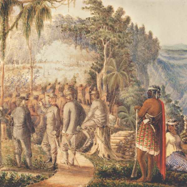General Chute's Column During Their March Through Taranaki by Major Gustavus Ferdinand Von Tempsky, Image 1.