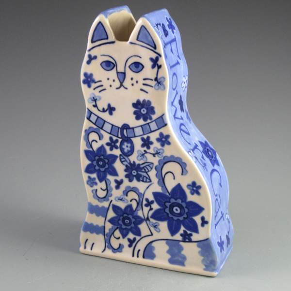 Flower Cat Vase by Jackie Stasevich, Image 1.