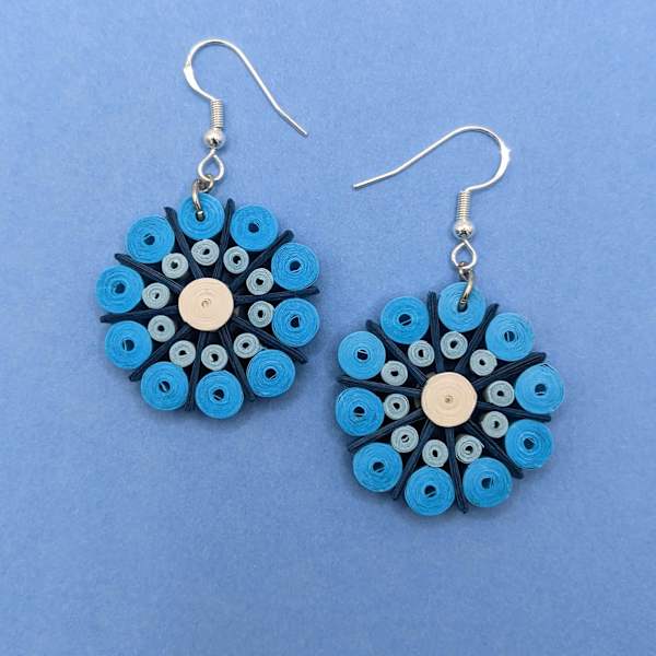 Blue Dots Earrings by Devi Palaniappan, Image 1.