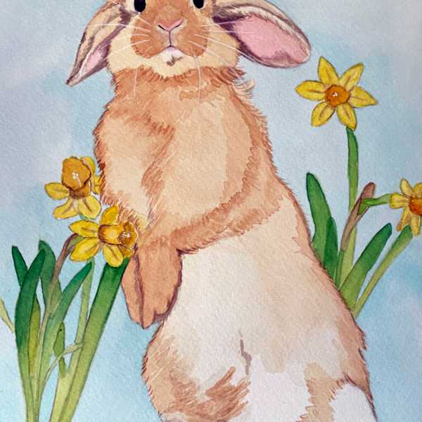 Bunny in Daffodils by Jennifer Carson, Image 1.