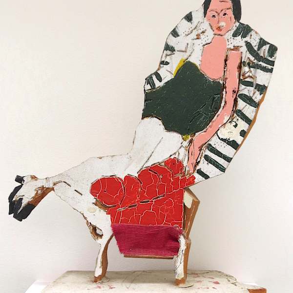 Reclining Women in Green and White by Steve Ashby, Image 1.