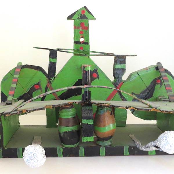 Untitled (Green Birdhouse) by Willie Massey, Image 1.