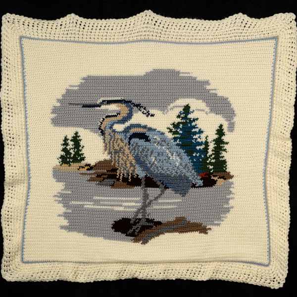 Blue Heron Throw by Melissa Hanson, Image 18.