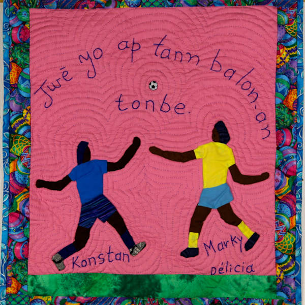 Playing Soccer - Jwé yo ap tann balon-an tonbe by Delicia, Image 4.