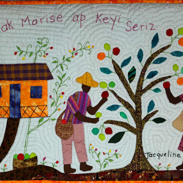 John And Marise Are Picking Cherries - Jan Ak Marise Ap Keyi Seriz by Jacqueline Derrosiers, Image 5.