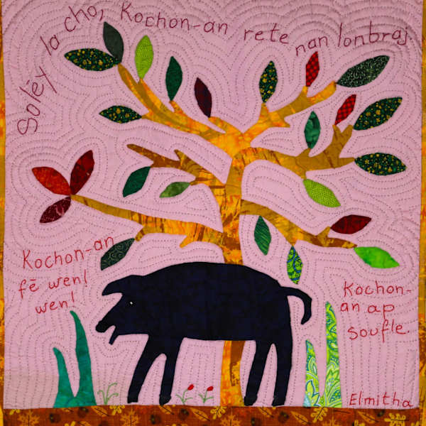 When the Sun Beats Down, Pigs Hide in the Shade - Solèy La Cho, Kochoa-An Rete Nan Lonbraj by Elmitha, Image 5.