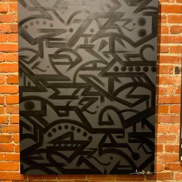 Blk on Blk Calligraffiti  by Troy Duff, Image 1.