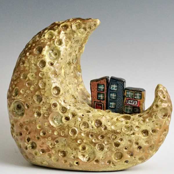 Living on the Crescent Moon sculpture by Tammy Gentuso, Image 1.