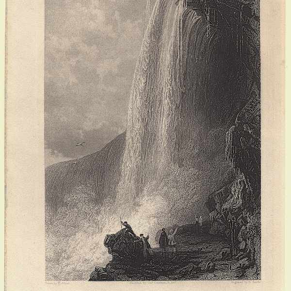 Horse-shoe Fall, Niagara; Entrance To The Cavern of, On The English Side by Thomas Allom, Image 2.