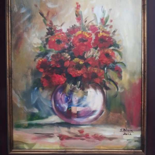 FLOWERS IN VASE by . BLAIN, Image 1.