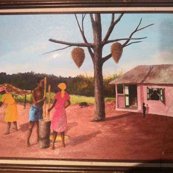 VILLAGE SCENE by ULRICK AMEROISE, Image 1.