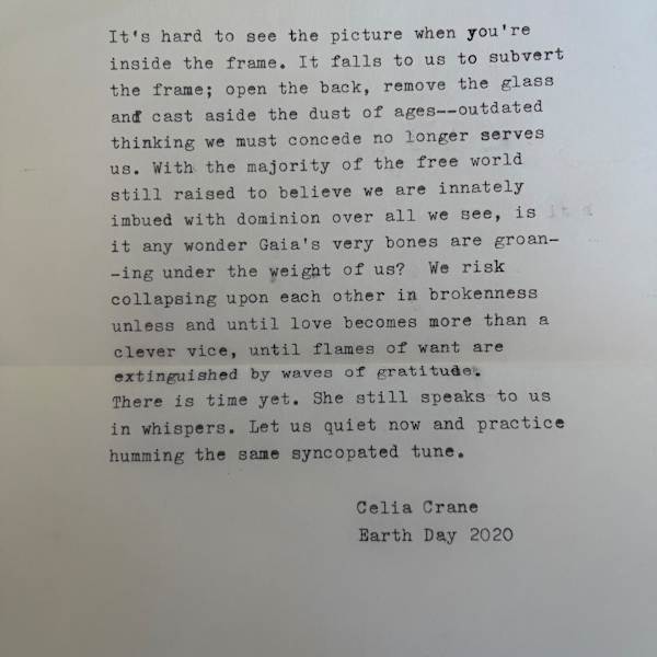It is Hard to See the Picture When You're Inside the Frame by Celia Crane, Image 1.