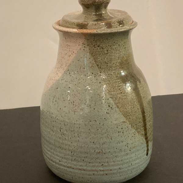 Ceramic Lidded Vessel by Julie Cavender, Image 1.