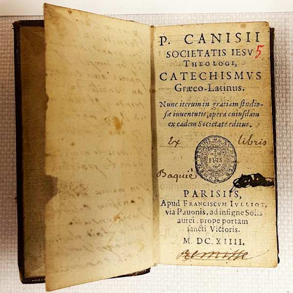 Catechismus graeco-latinus ; nunc iterum in gratiam studiosae iuuentutis, poera cuiusdm ex eadem by Petrus Canisius,, Image 1.