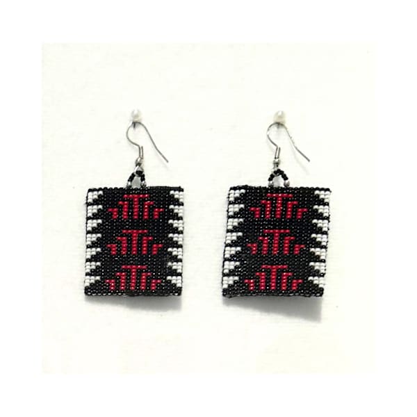 Skokomish Wheat Symbol Earrings by Denise L. Emerson, Image 1.