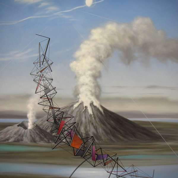 #283 structure with volcano by Robert Bickel, Image 1.