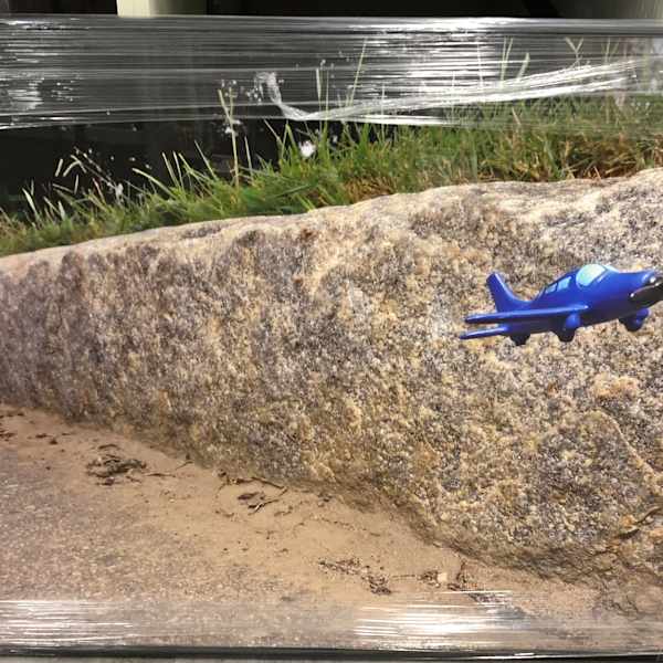 Inches Above Earth Series (Blue Plane over Sidewalk) by Michael Reese, Image 1.