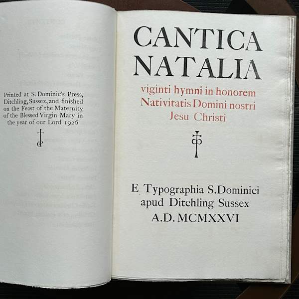 Cantica Natalia Viginti Hymni in Honorem Nativitatis Domini Nostri Jeu Christi by Desmond Chute, Eric Gill, Philip Hagreen, David Jones, Image 4.