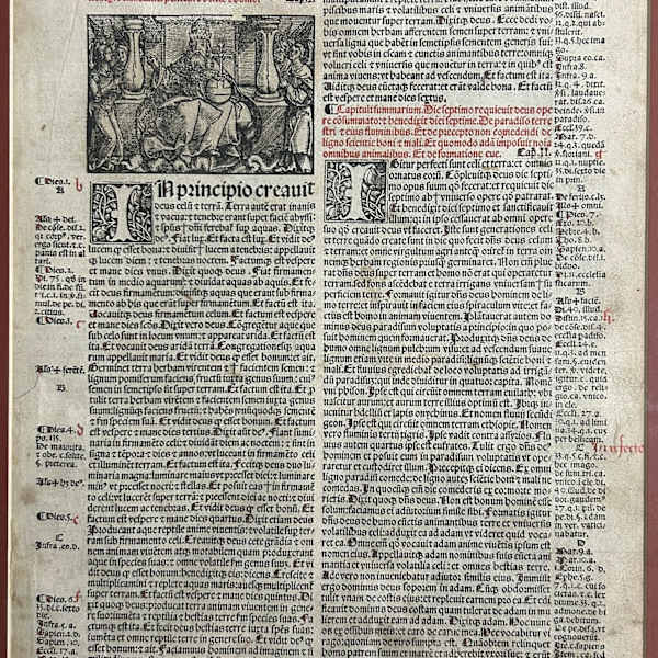 Sacon/Koberger 1519 Bible Folio - Book of Genesis by Jacques Sacon, Image 2.