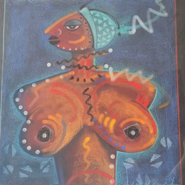 Blue Hat Lady by Linda Gail Sanders, Image 1.