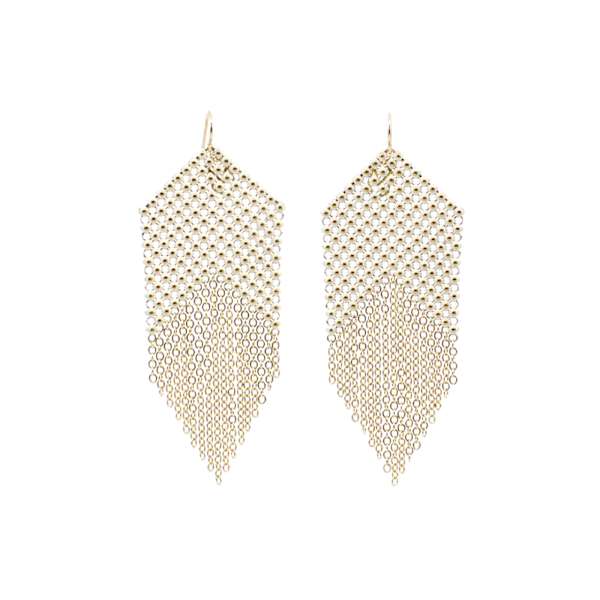 WHITEPOINT MESH EARRINGS by Maral Rapp, Image 1.