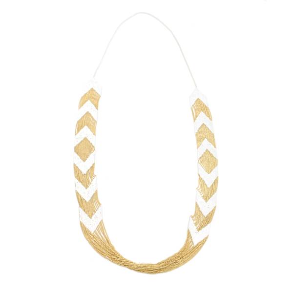 Brass and Silver Necklace by Hannah Keefe, Image 1.