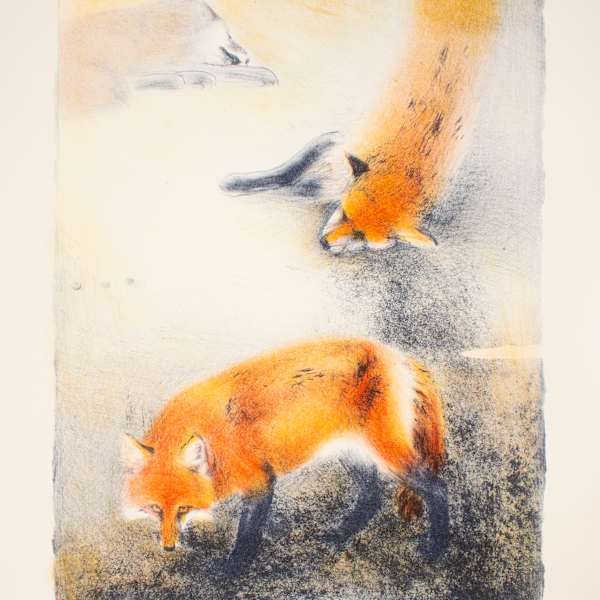 Clever Hunter, Two Foxes by Gay Rogers, Image 1.