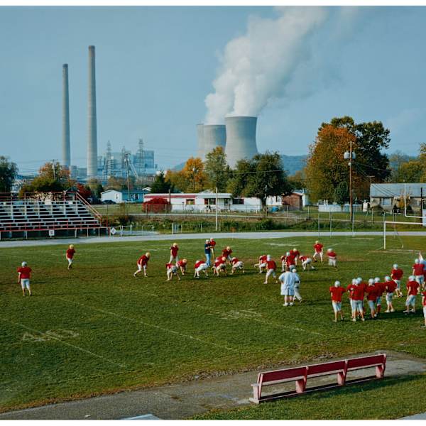 Poca High School and Amos Coal Power Plant, West Virginia by Mitch Epstein, Image 1.