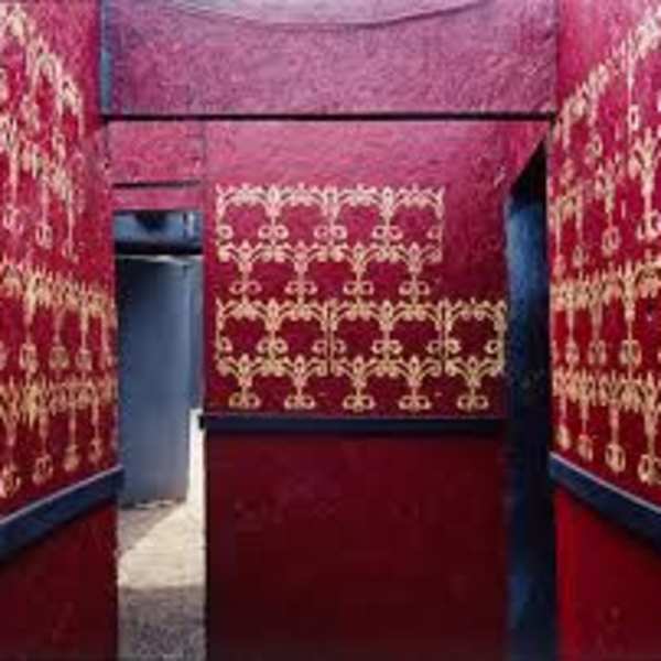 Red and Gold Corridor, Haunted Graveyard, Bristol, Connecticut by Lisa Kereszi, Image 1.