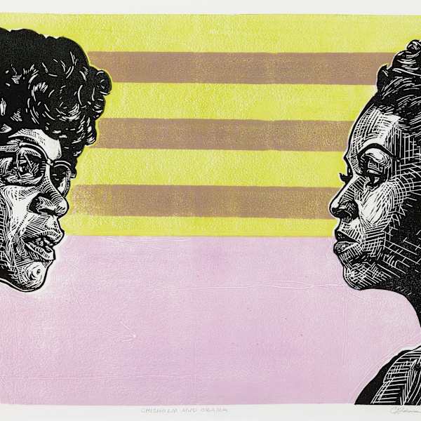 BETWEEN GENERATIONS (Shirley Chisholm and Michelle Obama) by Cameron Johnson, Image 1.