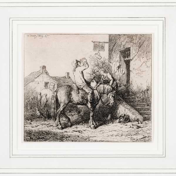 Porte d'Auberge by Charles Émile Jacque, Image 2.