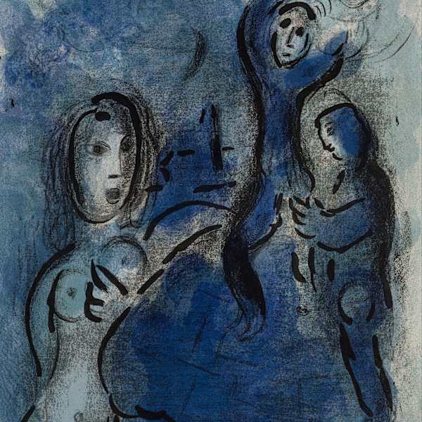 Rahab and the Spies of Jericho, from "Drawings for the Bible" by Marc Chagall, Image 2.