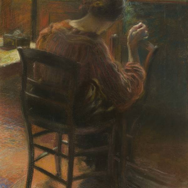 Mending the Chair by Gari Melchers, Image 2.