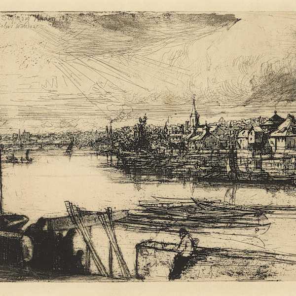 Old Chelsea (Out of Whorler's Window) by Francis Seymour Haden, Image 2.