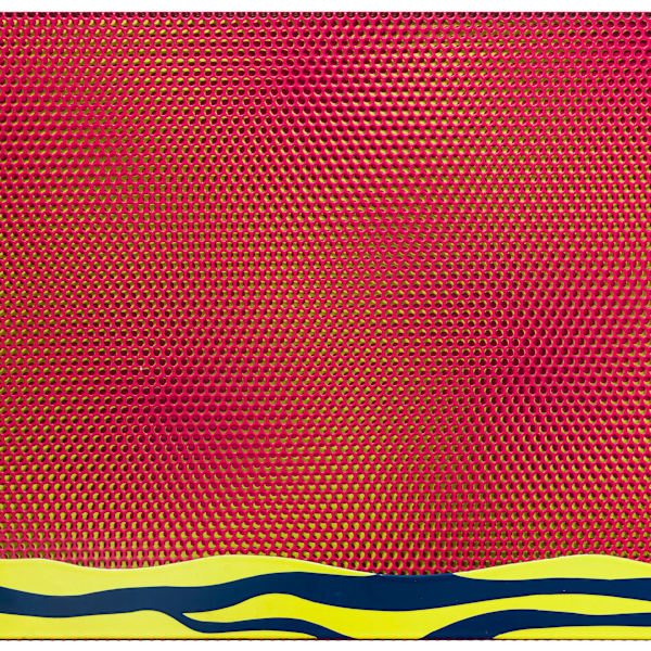 Perforated Seascape #2 (Red) Landscape by Roy Lichtenstein, Image 1.