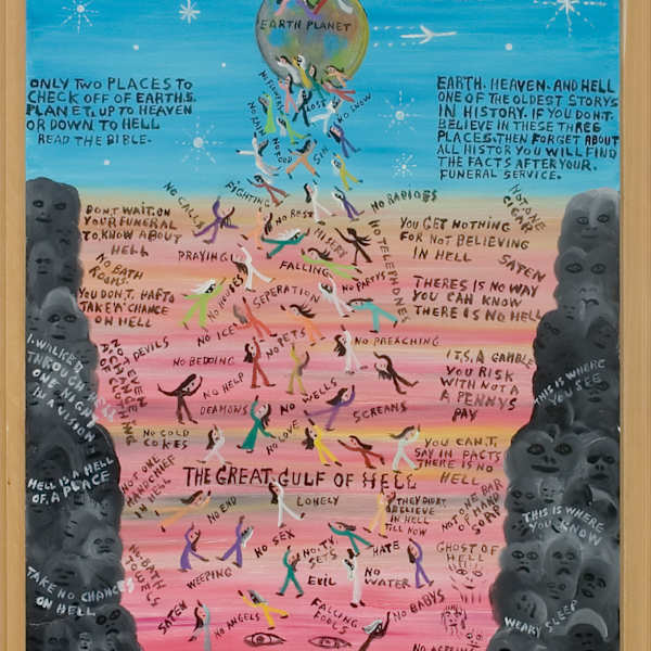 Earth, Heaven and Hell by Howard Finster, Image 1.