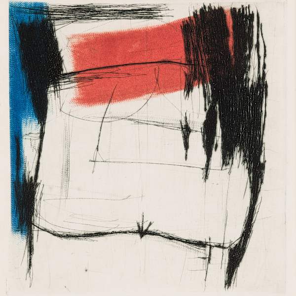Untitled (Blue, Red, and Black Abstraction) by Homare Ikeda, Image 1.