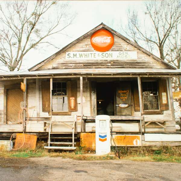 S.M. White & Son Crossroads Store, Old Port Gibson Road, Reganton, Mississippi, 1974 by William R. Ferris, Image 1.