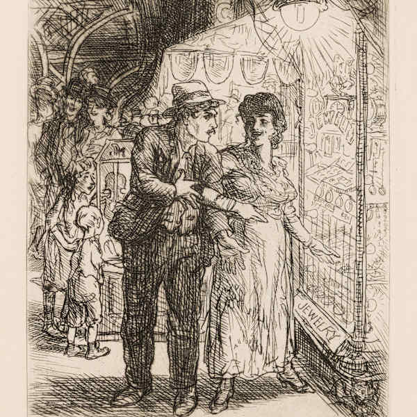 Jewelry Store Window by John French Sloan, Image 1.