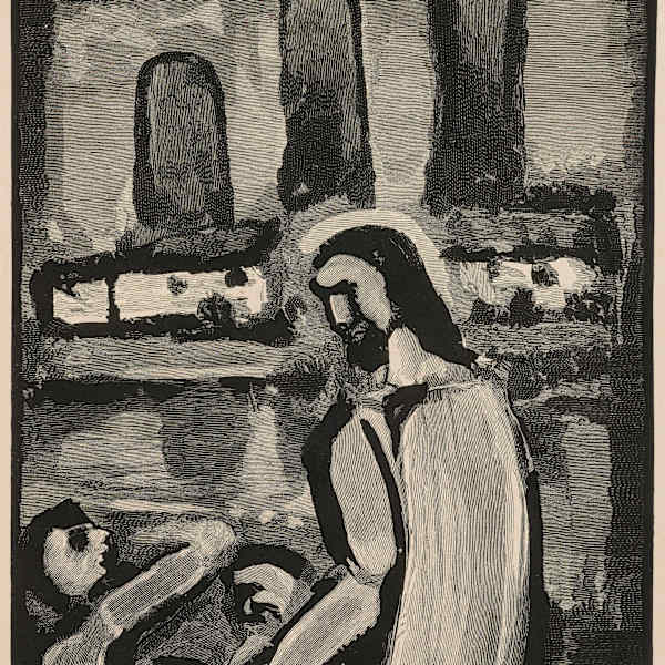 Christ and Disciple, No. 2, from "The Passion" by Georges Rouault, Image 1.