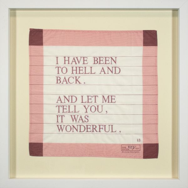 Untitled (I Have Been to Hell and Back) by Louise Bourgeois, Image 1.