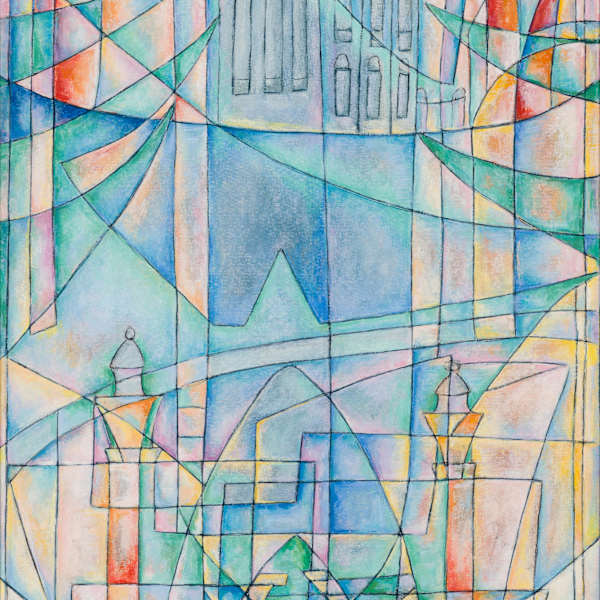 Untitled (Abstract Venetian urban landscape) by Edna Tacon, Image 1.