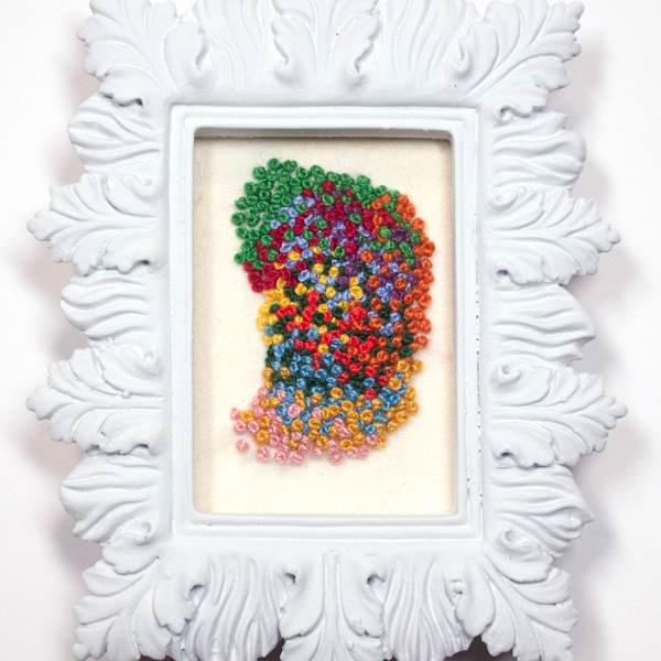 Four Hundred and Eighty-Five French Knots, from French Knots for Trade project, 2014-2015 by Jeana Eve Klein, Image 1.