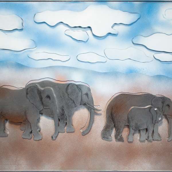 Amboseli Elephants by Larry Rivers, Image 1.